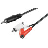 CAVO LINK SDOPPIATORE STEREO CON CONNETTORE RCA CON BYPASS, 1.5MT, W50213