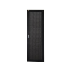 PORTA IN METALLO TRAFORATA NERA LINK PER ARMADI 32U LARGHEZZA 600MM CON SERRATURA - LKDOOR32IN