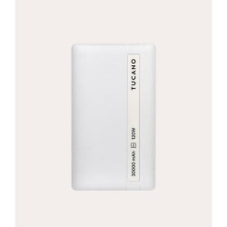 POWER BANK TUCANO PER NOTEBOOK 30000MAH 120W, BIANCO, 3 porte di uscita, DISPLAY LED - MA-PBLA30120-W