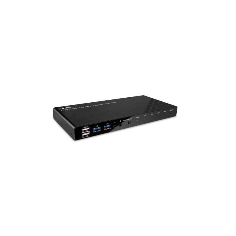 Switch LINDY KVM HDMI 4K60, USB 3.0 & Audio, 4 Porte - 39313