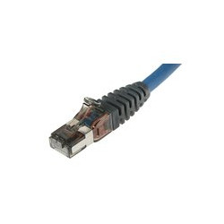 Bretel.di conn.Plug/Plug RJ45, 6A 500Mhz lunghezza 5m con condut. a trefoli 26AWG guaina esterna in materiale LSZH IEC 332.1 Blu