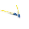 Bretella di connessione e permutazione a 2 fibre ottiche MONOMODALE OS2 connett. LC-LC DUPLEX 2m guaina esterna LSZH IEC60332-1