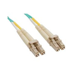 Bretella di conness. e permutaz. a 2 fibre ottiche MULTIMODALI OM3 connett.LC DUPLEX/SC DUPLEX 2m guaina esterna LSZH IEC60332-1