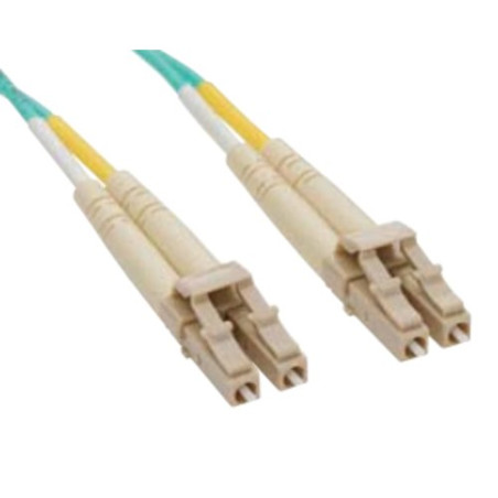 Bretella di conness. e permutaz. a 2 fibre ottiche MULTIMODALI OM3 connett.LC DUPLEX/SC DUPLEX 3m guaina esterna LSZH IEC60332-1