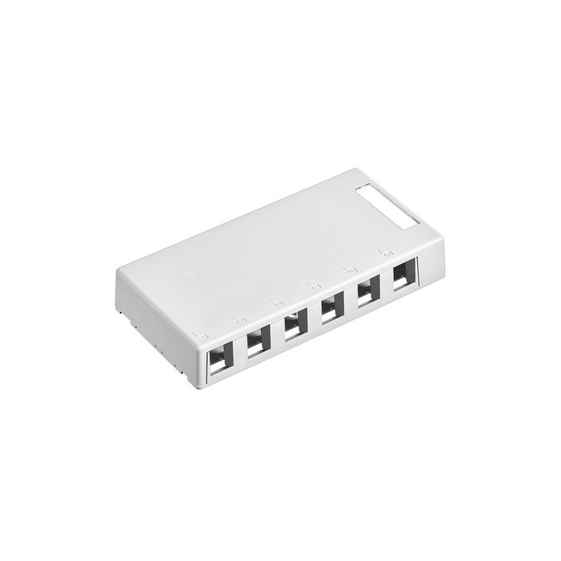 QuickPort 6-Port Surface Mount Box WH