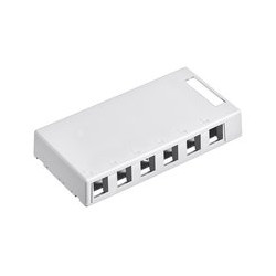 QuickPort 6-Port Surface Mount Box WH