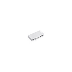 QuickPort 6-Port Surface Mount Box WH