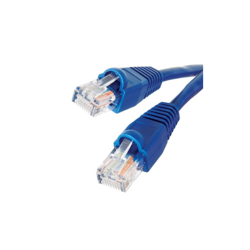 Cat 6 24 AWG U/UTP Stranded 4 Pair RJ45 -RJ45 Blade Patch Cord Blue LSHF/LSZH IEC 332.1 Sheathed Cable with Blu 2mt