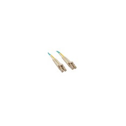 Bretella di connessione e permutazione a 2 fibre ottiche MULTIMODALI OM3 connett.LC-LC DUPLEX 0,5MT