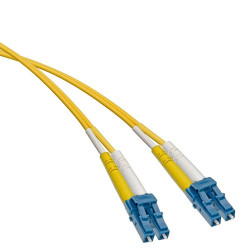 Fiber Patch Cord OS2 Singlemode Yellow 1.6 mm DUP-ZIP, LC/UPC-LC/UPC, 10.0  Meters