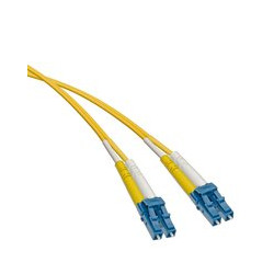 Fiber Patch Cord OS2 Singlemode Yellow 1.6 mm DUP-ZIP, LC/UPC-LC/UPC, 10.0  Meters