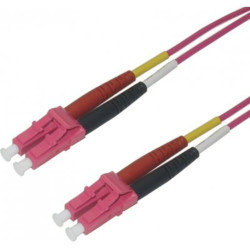 Fiber Patch Cord OM4 Multimode Heather Violet 1.6 mm DUP-ZIP, LC/UPC-LC/UPC, 5.0 Meters