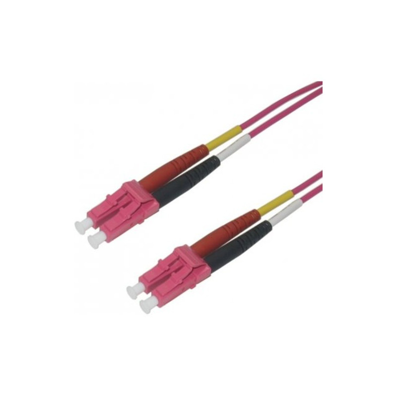 Fiber Patch Cord OM4 Multimode Heather Violet 1.6 mm DUP-ZIP, LC/UPC-LC/UPC, 5.0 Meters