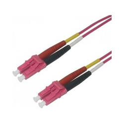 Fiber Patch Cord OM4 Multimode Heather Violet 1.6 mm DUP-ZIP, LC/UPC-LC/UPC, 5.0 Meters