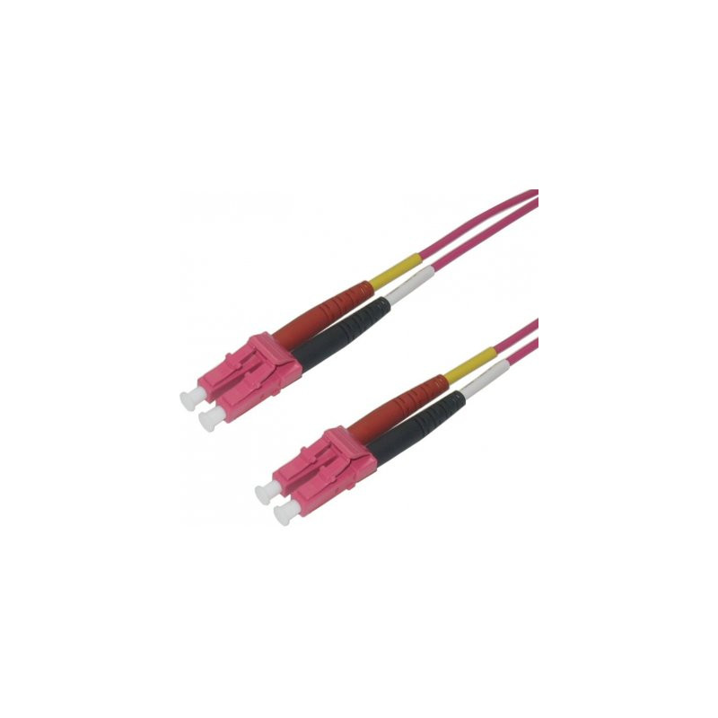 VPC-M4D1LCLC0010 - Fiber Patch Cord OM4 Multimode  Heather Violet 1.6 mm DUPZIP, LC/UPC-LC/UPC, 1.0 Meter