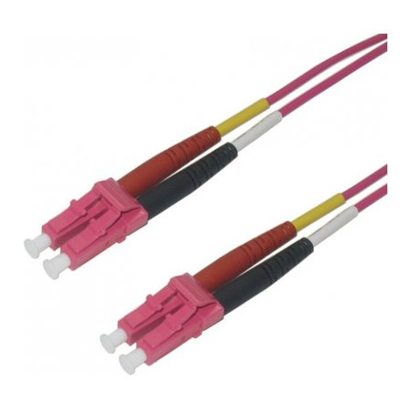 VPC-M4D1LCLC0010 - Fiber Patch Cord OM4 Multimode  Heather Violet 1.6 mm DUPZIP, LC/UPC-LC/UPC, 1.0 Meter