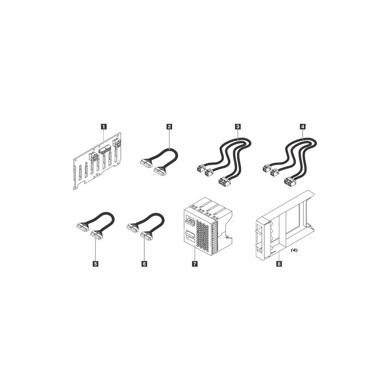 ThinkSystem SR550/SR650 2.5" SATA/SAS 8-Bay Backplane Kit 7XH7A06254