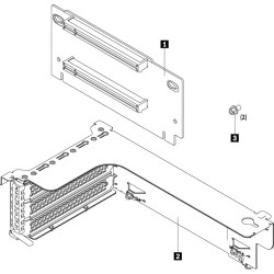 ThinkSystem SR550/SR590/SR650 x16/x8 PCIe FH Riser 1 Kit