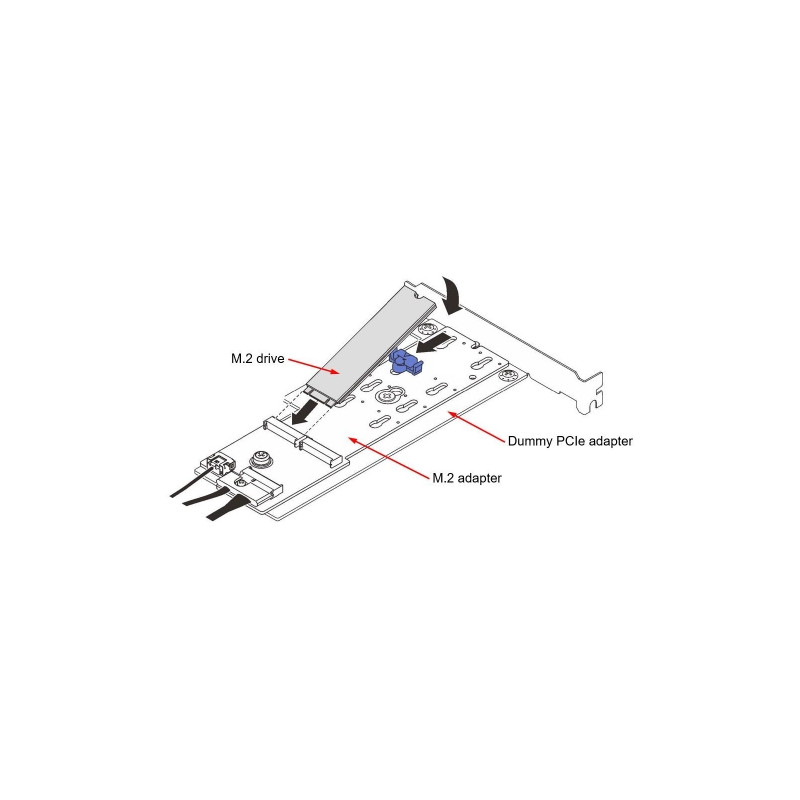 ThinkSystem M.2 SATA/NVMe 2-Bay Enablement PCIe Adapter 4C57A85377