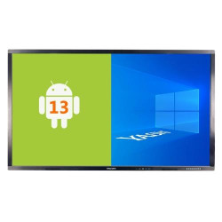 MONITOR INTERATTIVO TOUCH YASHI 75" LY7513 LCD 4K TYPE-C 4GB RAM ANDROID 13, staffa a muro inclusa