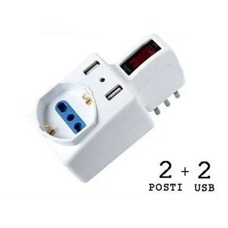 ADATT. 2POS BIPASS/SHUKO + USB 10A