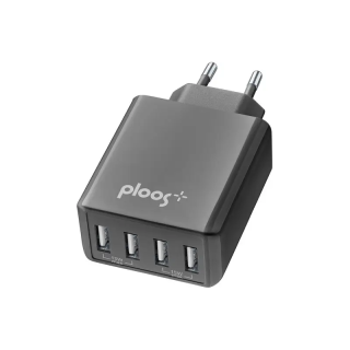 CARICABATT. RETE 4 USB 30W BK
