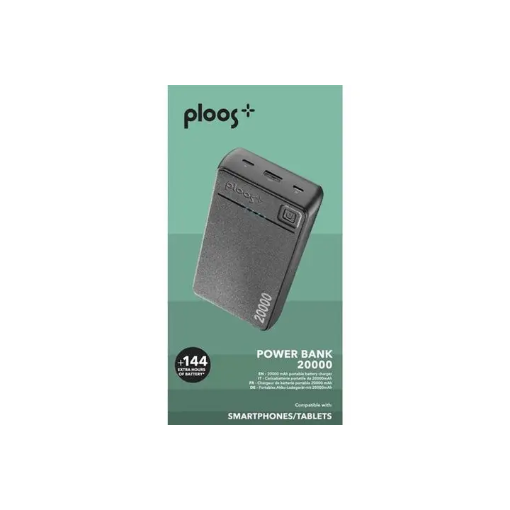 POWER BANK PLOOS 20.000 BLACK