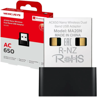 NANO MERCUSYS WIRELESS AC650 DUAL BAND USB MA20N