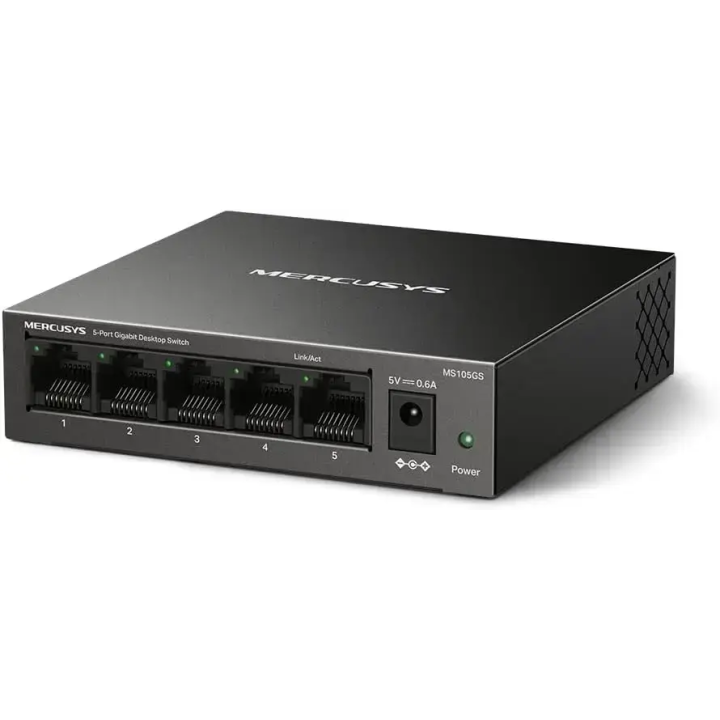 SWITCH 5 PORTE METALLO 10/100/1000 MERCUSYS MS105GS