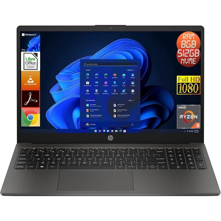 NB HP 255 G10 15.6" RYZEN3 7320U 8GBDDR4 256SSD FREEDOS 3Y 8A665EA