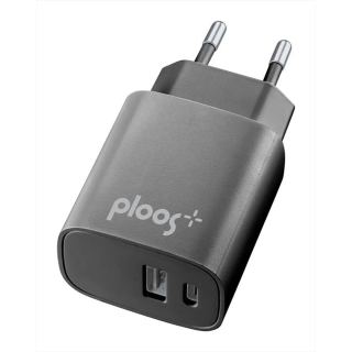 CARICABATTERIA DA RETE DUAL 20W USB+USB-C