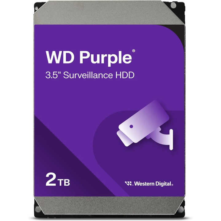 HDD WESTERN DIGITAL 3.5" 2TB 64MB CACHE 5400RPM PURPLE VIDEOSORVEGLIANZA