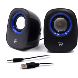 Speaker 2.0 10 W, alimentato via USB, Nero EW3527